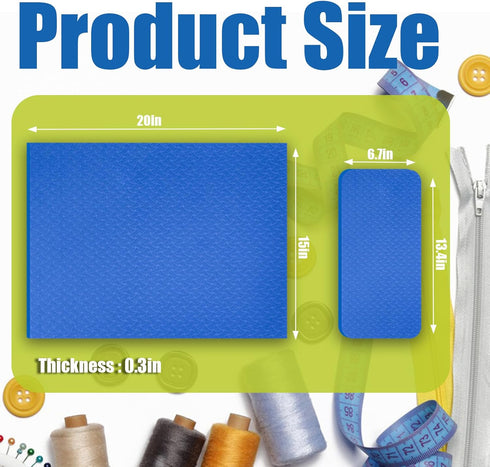 2 Pcs Sewing Machine Muffling Mat & Sewing Machine Pedal Mat, Muffling Mat Reduce Sewing Machine Vibrations and Movement, No Slip Mat for Sewing M...