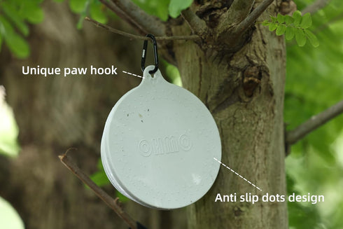 OHMO-Collapsible Dog Water Bowl No Spill from Car Movement(24oz Medium, Ash), Travel Dog Bowls, Less Splash Portable Pet Bowl for Road Trip, Cat T...