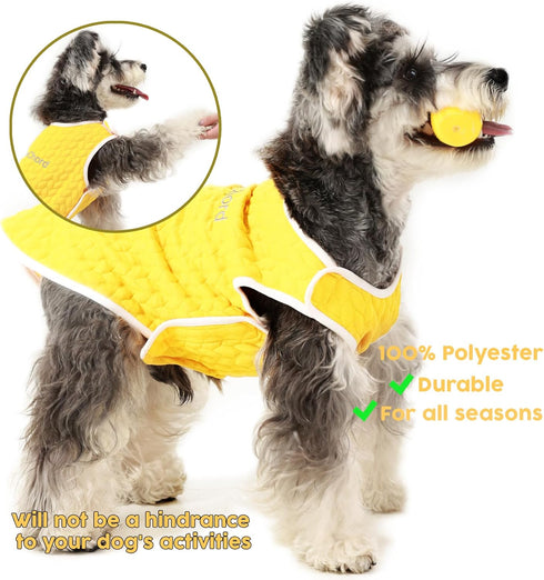 Dog Shirts Soft Warm Dog Cat Shirts Pet T-Shirt Puppy Dog Apparel Dog Cat Tee Tanks with Velcro, Easy to Put On and Take Off. (Yellow, Medium)...