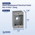 Sigma Electric, Gray Count (Pack of 1) Sigma Engineered Solutions, 14251 1/2-Inch 4 Hole 1-Gang Box...
