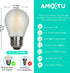 AMDTU E26 Globe Light Bulbs, Frosted G16.5 Edison Light Bulb Led 60 watt 600lm 2700k Soft White,Dimmable Vintage Warm Chandelier Light Bulbs for B...