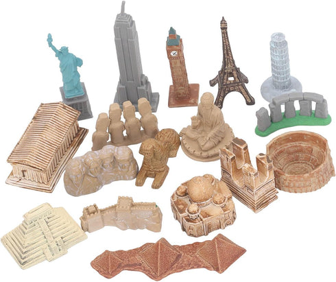 Dioche 17PCS Miniature Ancient Buildings Toys Around The World City Miniatures Buildings Egyptian Pyramid Model Kit Ancient Egypt Toys...