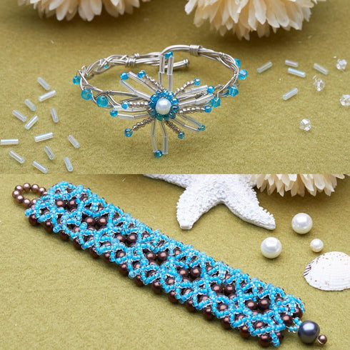 PH PandaHall 8000pcs 2mm Blue Seed Beads, Craft Glass Beads Pony Waist Bead 12/0 Mini Spacer Bead for Friendship Bracelet Making Summer Ocean Sea ...