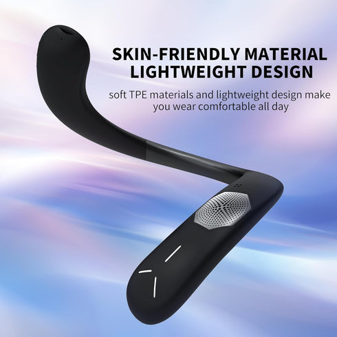 Neckband Bluetooth Speaker, Neck Speaker Bluetooth Wireless with True 3D Stero Sound, Wearable Speaker with Dynamic GRB & AUX, Portable Soundwear ...