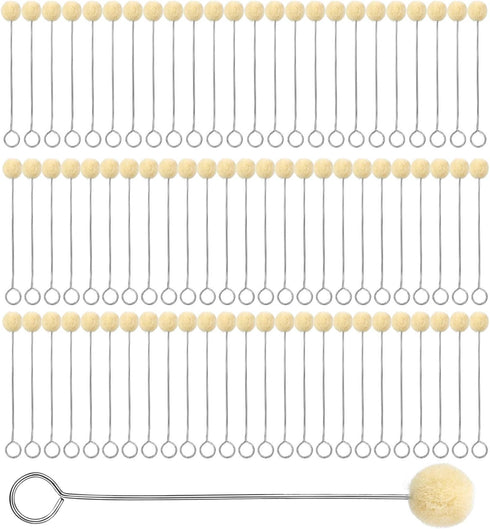 BUTUZE Wool Daubers Wool Daubers Ball Brush Leather Dye Tool with Metal Handle Wool Daubers for Leather Dyes for DIY Crafts Projects (75 Pcs)...
