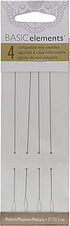 The Beadsmith Basic Elements Collapsible Eye Needles – 5 Inch Long – Flexible Twisted Wire – Large Eye, Easy to Thread – 4 Medium Needles...