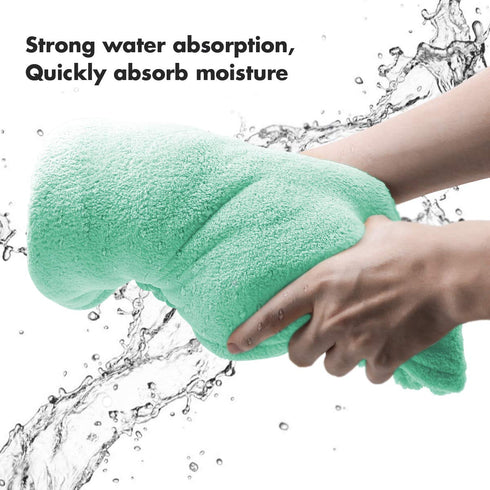 ROMASA Toddler Hooded Bath Towel Ultra Soft Towel Highly Absorbent Bathrobe Blanket for Boys Girls- 27.5" x 55"(Green Shark-Shape)...