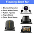 Small Floating Shelf Bluetooth Speaker Mount, Anti Slip Speaker Stand for Cameras, Baby Monitors, Cell Phone, Webcam, Router, Toy Display, Acrylic...