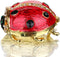 YU FENG Ladybug Figurine Trinket Box Hinged Crystals Jeweled Small Cute Animal Jewelry Boxes Collectible...