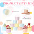 100 Pieces Baking Cups Cupcake Wrappers for Muffins 5.5 oz Multi Color Baking Cups for Desserts Baby Showers Birthday Party Celebrations (Pastel C...