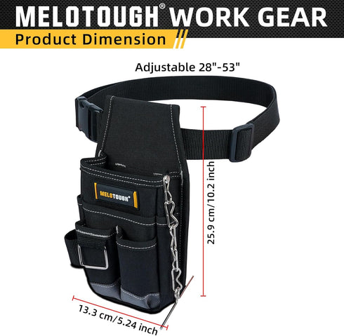 MELOTOUGH Pocket Tool Pouch Tool Belt Pouches with Belt Clip Utility Mini Tool Organizer Pouch for Electrician,Carpenter,Construction,Technician...
