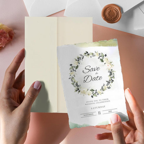 A7 ivory Invitation 5x7 Envelopes - Self Seal, Square Flap,Perfect for 5x7 Cards, Weddings, Birthday, invitations, Graduation, Baby Shower, 5.25 x...