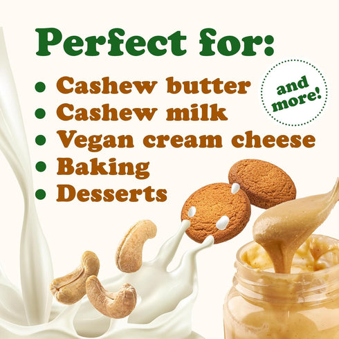 Food to Live Raw Cashews, 8 Ounces – Deluxe Whole Nuts, Unsalted, Unroasted Fancy Snack, Size W-320, Kosher, Vegan, Bulk, A good source of Magnesi...