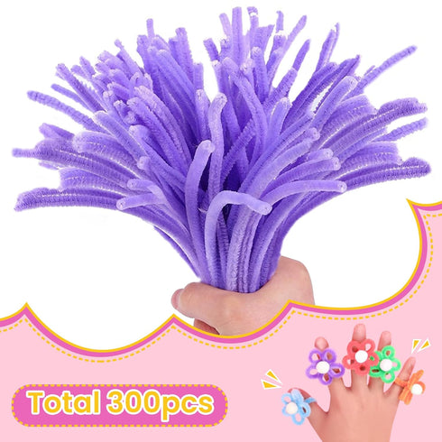 300Pcs Pipe Cleaners Chenille Stem,Pipe Cleaner Crafts,Craft Supplies Bulk for DIY Arts Crafts Project,7Colors (Macaron)...