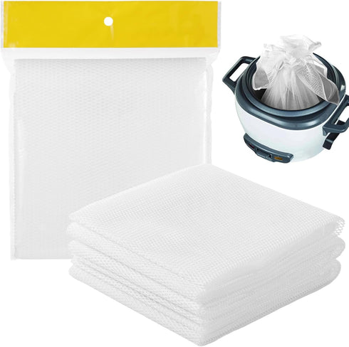 4 Pcs Rice Net, 43.3"×39.4" Sushi Rice Cooking Net, Non-Stick Fine Mesh Rice Cooker Napkins, Tetoron Rice Nets, Cooking Steam Cloths for Homes, Re...