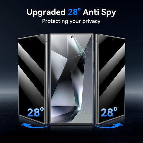 MOCOLL for Samsung Galaxy S24 Ultra Privacy Screen Protector Tempered Glass with Camera Lens Protector, Full Coverage Privacy Screen Protector S24...