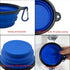Medium Collapsible Dog Bowl 23oz,2 Pack Portable and Foldable Pet Travel Bowls Collapsable Dog Water Feeding Bowls Dish with 2 Carabiners & Lids f...