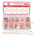 200pcs Copper Washers Sealing Crush Drain Plug Washer Assortment Kit Metric M5 M6 M8 M10 M12 M14 (Copper)...