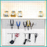 6 Pcs Pegboard Screwdriver Holders Organizer Pegboard Plier Holders Stainless Steel Peg Board Tool Utility Hooks Accessories Shelving Display Mult...