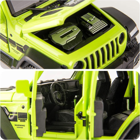 Compatible for 1/32 Wrangler Alloy Diecast Pull Back Model Car Collectible Gift with Light and Sound Toy Vehicle for Kids Boys Girls Toddler Chris...