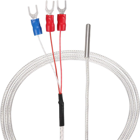 uxcell PT100 RTD Temperature Sensor Probe 3 Wires Cable Thermocouple Stainless Steel 50cm(1.64ft) (Temperature Rang: -50 to 200C)...