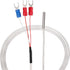 uxcell PT100 RTD Temperature Sensor Probe 3 Wires Cable Thermocouple Stainless Steel 50cm(1.64ft) (Temperature Rang: -50 to 200C)...