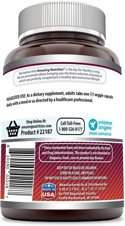 Amazing Formulas Quercetin 500mg 120 Veggie Capsules Supplement - Non-GMO - Gluten Free - Supports Overall Health & Well Being...