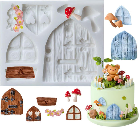 SK 3D Fairy House Christmas Silicone Fondant Mold Cake Decorating Pastry Gumpaste Tool...