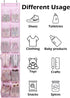 MISSLO Kids Over the Door Shoe Organizer Baby Hanging Shoe Rack Narrow Closet Storage bags with 12 Mesh Pockets for Girl Women Men Toddler Nursery...