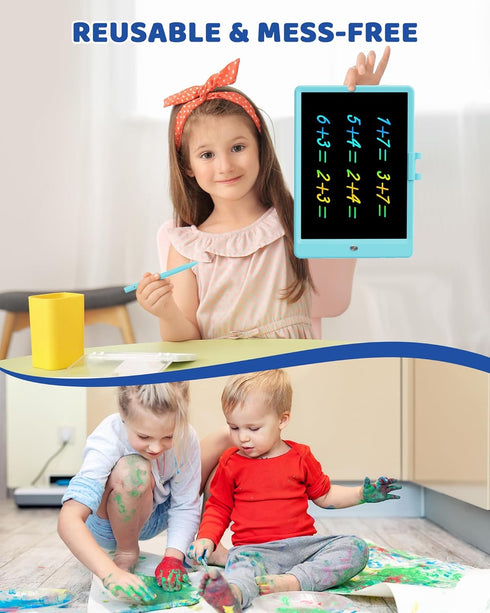 UCIDCI LCD Writing Tablet 10inch Doodle Board - Colorful Screen Electronic Toddler Drawing Tablet Drawing Pad, Educational Learning Toddler Toys f...