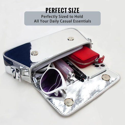 Evening Y2k Silver Hobo Purse Women Sparkly Silver Purse Satchel Metallic Tote Handbag Clutch Shoulder Bag 2024...