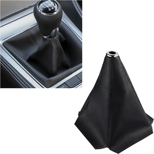 Car Shift Boot,Carbon Fibre Leather Gear Shift Cover for Dust Prevention & Protection,Universal Car Interior Accessories Manual Automatic Shift Kn...