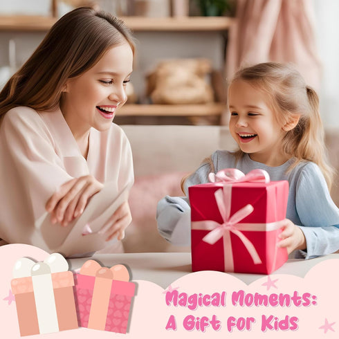 R HORSE Kid Apron and Chef Hat Set 2Pcs Adjustable Children Light Pink Kitchen Apron, Dress up Role Play Chef Toy Cooking Baking Painting and Trai...