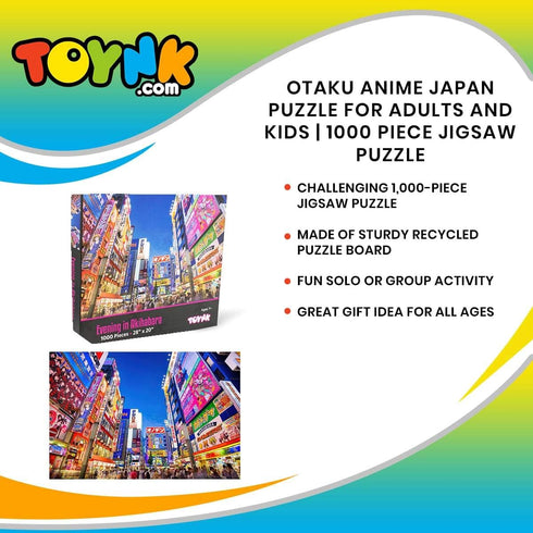 Evening in Akihabara, Japan Puzzle for Adults and Kids | Difficult 1000 Piece Jigsaw Puzzle Toy | Fun Quarantine Gift | Interactive Brain Teaser C...
