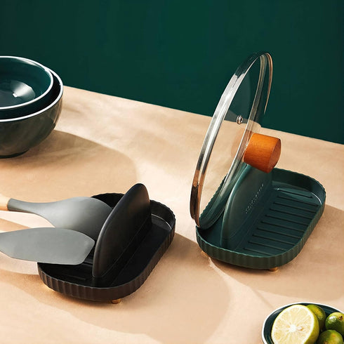 Utensil Rest Holder for Kitchen Counter Spoon Rest Cooking Ladle Spatula Lid Holder Kitchen and Grill Utensil Organizer for Countertop Stove Top (...