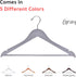 Quality Wooden Hangers - Slightly Curved Hanger Set of 10-Pack - Solid Wood Coat Hangers with Stylish Chrome Hooks - Heavy-Duty Clothes, Jacket, S...