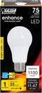 FEIT ELECTRIC OM75DM/930CA 75W A19E26 3K LED BULB...