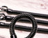 6.89 inch Black Fishing Lanyards Retractable Spiral Spring Lanyard Boating Rope Safety Wire Coiled Tether with Buckle for Pliers Grippers Fish Tac...