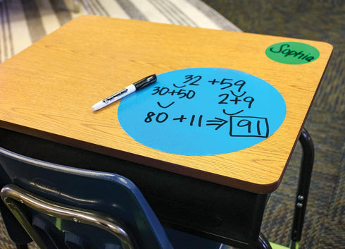 Teacher Created Resources Spot On Dry-Erase Desktop Writing Spots Bright Circles, 10-1/2"...