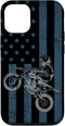 iPhone 13 Dirt Bike US Flag Vintage Motocross Racing Patriotic Gift Case...