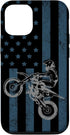 iPhone 13 Dirt Bike US Flag Vintage Motocross Racing Patriotic Gift Case...
