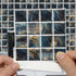 25Pcs Self-adhesive Mosaic Tile transfer for Home Decor, Peel and stick Tile Decal, Water-proof Backsplash Tile Sticker for Kitchen Bathroom,6x6in...