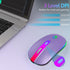 FUWANG Wireless Mouse,Rechargeable LED Wireless Bluetooth Mouse,Portable USB Optical 2.4G Wireless Bluetooth Two Mode Computer Mice with USB & Typ...