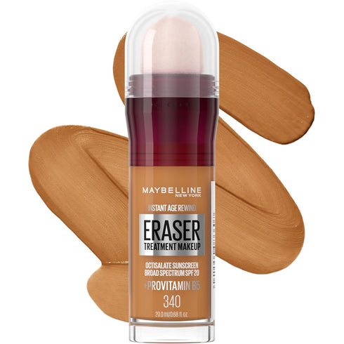 Maybelline Instant Age Rewind Eraser Foundation with SPF 20 and Moisturizing ProVitamin B5, 340, 1 Count...