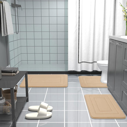 Arotive Memory Foam Bathroom Rug Mat 24x16, Ultra Soft and Absorbent Bath Mat, Machine Wash Dry, Comfortable Bath Rug Carpet for Bathroom Floor, T...
