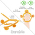 ?Never Drop from Hand? HEORSHE Baby Teething Toys for Babies 0-6 6-12 Months Teethers for Infants Toddlers Silicone Molars Adjustable Wristband Ch...