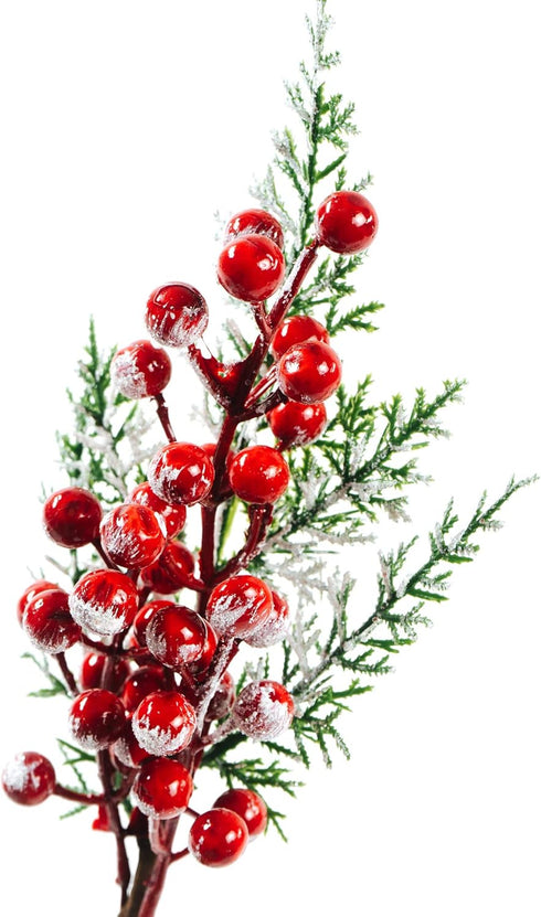 CraftMore Snowy Berry and Pine Pick 14" Set of 6...