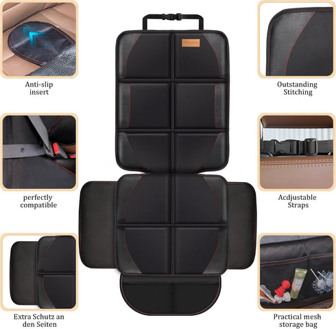 Car Seat Protector, 1 Pack, Thickest Padded 600D Fabric Padding, Waterproof, Durable, Anti Slip Backing, Child Seat Protection, Suitable for Babie...