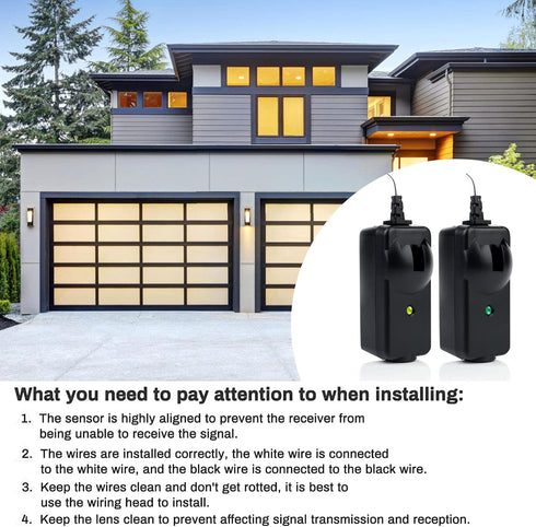Garage Door Safety Sensor Replacement: Safety Sensors Beam Eyes, Garage Door Opener, Garage Safety Sensors Kit for Liftmaster Sensor Replacement i...