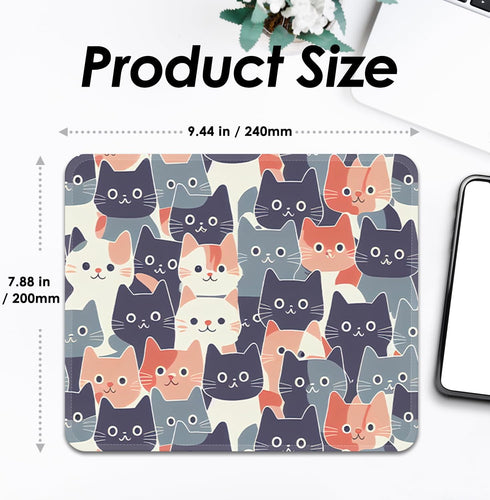 Square Mouse Pad with Stitched Edge, Premium Mousepad Washable Cloth. Computer Mouse Pad with Non-Slip Rubber Base, Mouse Pads for Computers Lapto...